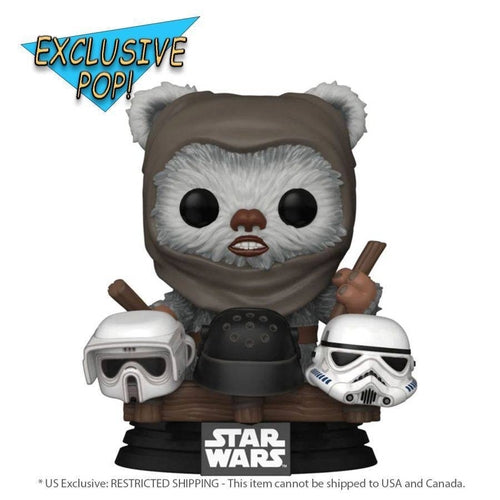 Star Wars: Return of the Jedi 40th Anniversary - Ewok with Helmets US Exclusive Pop! Vinyl - PokéBox Australia