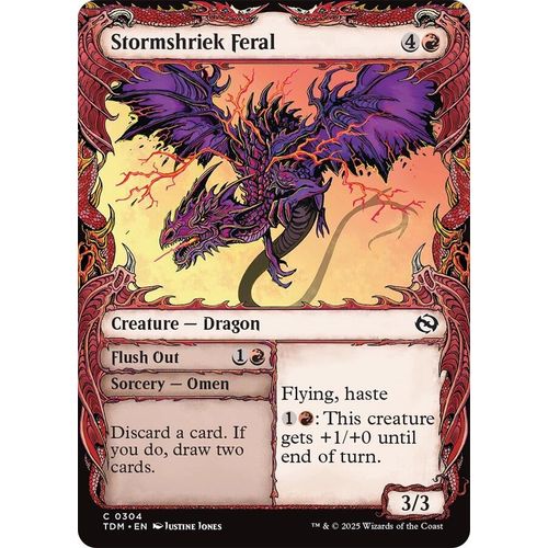 Stormshriek Feral (Showcase) (304) (Tarkir: Dragonstorm) - PokéBox Australia