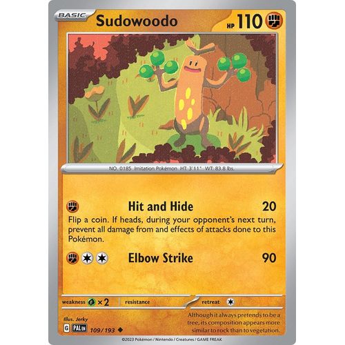 Sudowoodo (109/193) [SV02: Paldea Evolved] - PokéBox Australia