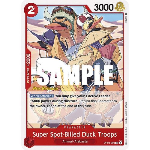 Super Spot - Billed Duck Troops (OP04 - 009) [Kingdoms of Intrigue Pre - Release Cards] - PokéBox Australia
