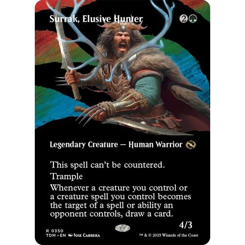 Surrak, Elusive Hunter (Borderless) (350) (Tarkir: Dragonstorm) - PokéBox Australia