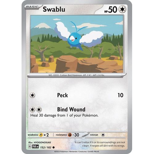 Swablu (152/182) [SV04: Paradox Rift] - PokéBox Australia