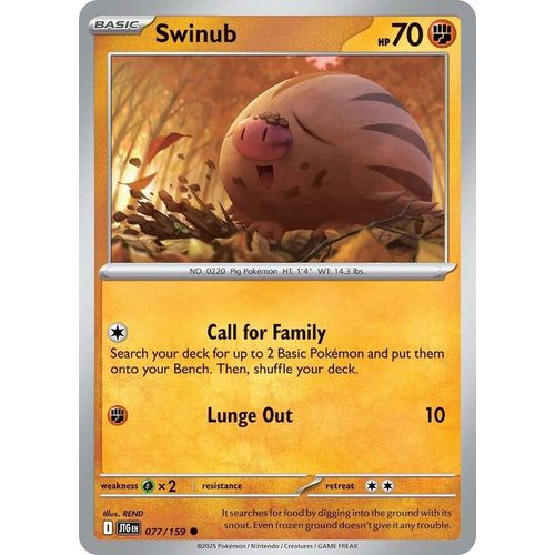 Swinub (077/159) (SV09: Journey Together) - PokéBox Australia