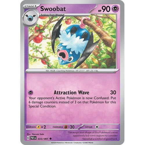 Swoobat (033/091) [SV: Paldean Fates] - PokéBox Australia