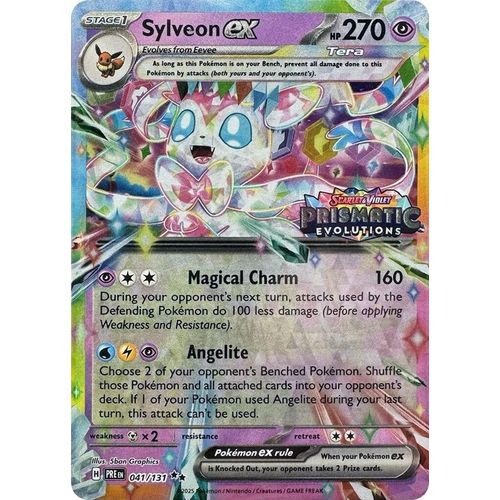 Sylveon ex - 041/131 (Prismatic Evolutions Stamp) (041/131) (Miscellaneous Cards & Products) - PokéBox Australia