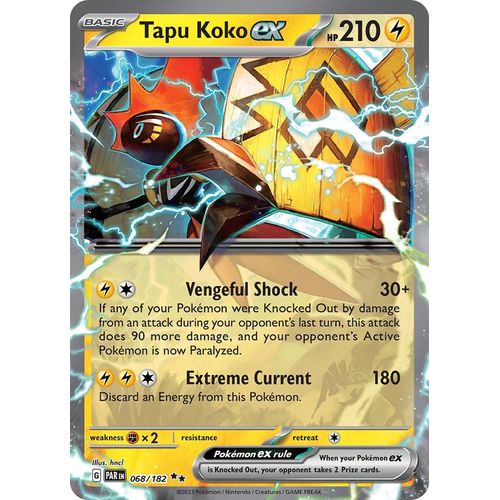 Tapu Koko ex (068/182) [SV04: Paradox Rift] - PokéBox Australia