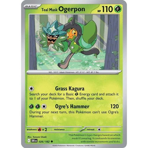 Teal Mask Ogerpon (026/182) (SV10: Destined Rivals) - PokéBox Australia