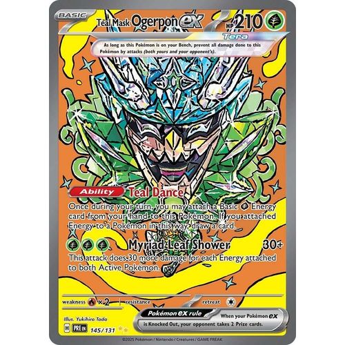 Teal Mask Ogerpon ex (145/131) [SV: Prismatic Evolutions] - PokéBox Australia