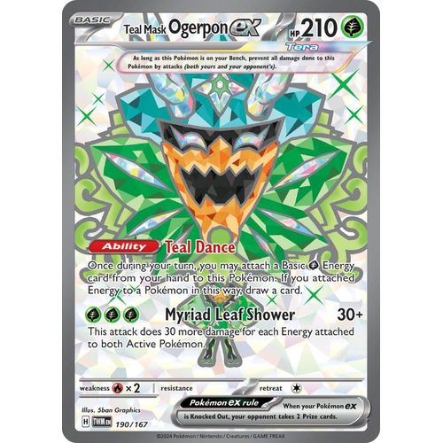 Teal Mask Ogerpon ex (190/167) [SV06: Twilight Masquerade] - PokéBox Australia