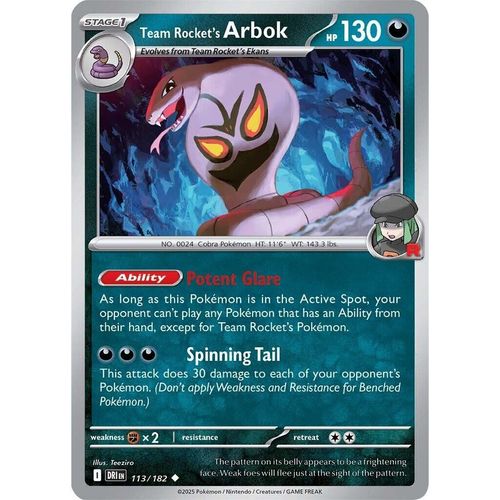 Team Rocket's Arbok (113/182) (SV10: Destined Rivals) - PokéBox Australia
