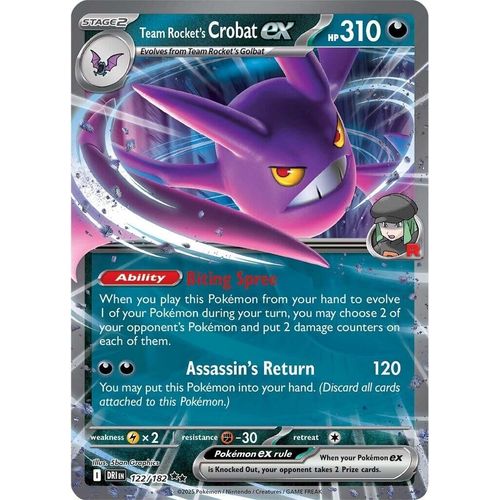 Team Rocket's Crobat ex (122/182) (SV10: Destined Rivals) - PokéBox Australia