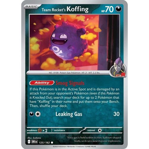 Team Rocket's Koffing (125/182) (SV10: Destined Rivals) - PokéBox Australia