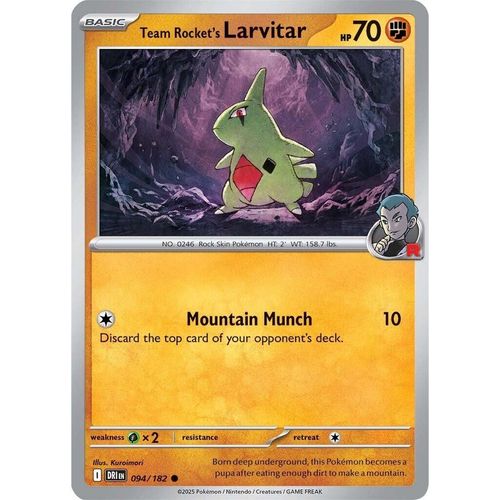 Team Rocket's Larvitar (094/182) (SV10: Destined Rivals) - PokéBox Australia