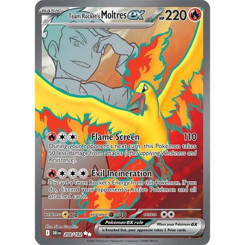 Team Rocket's Moltres ex (208/182) (SV10: Destined Rivals) - PokéBox Australia
