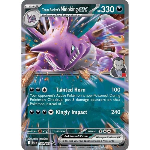 Team Rocket's Nidoking ex (119/182) (SV10: Destined Rivals) - PokéBox Australia