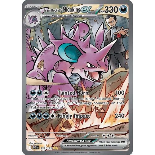 Team Rocket's Nidoking ex (233/182) (SV10: Destined Rivals) - PokéBox Australia