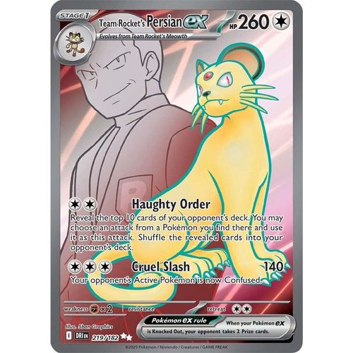 Team Rocket's Persian ex (219/182) (SV10: Destined Rivals) - PokéBox Australia