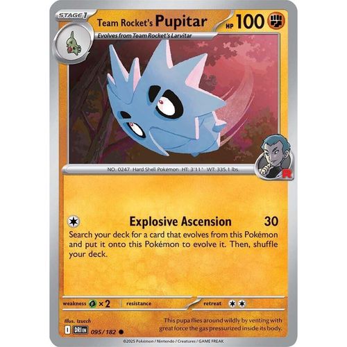 Team Rocket's Pupitar (095/182) (SV10: Destined Rivals) - PokéBox Australia