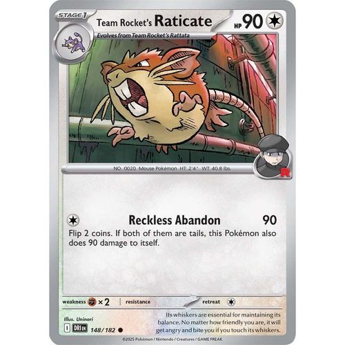 Team Rocket's Raticate (148/182) (SV10: Destined Rivals) - PokéBox Australia