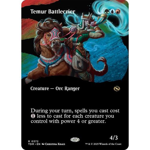Temur Battlecrier (Borderless) (372) (Tarkir: Dragonstorm) - PokéBox Australia
