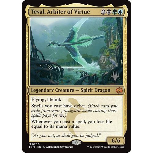 Teval, Arbiter of Virtue (230) (Promo Pack: Tarkir: Dragonstorm) - PokéBox Australia