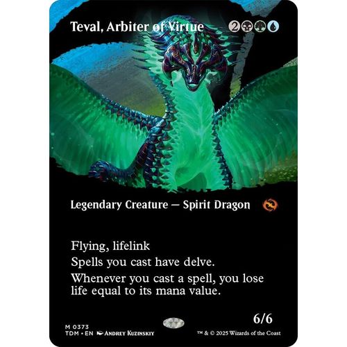 Teval, Arbiter of Virtue (Borderless) (373) (Tarkir: Dragonstorm) - PokéBox Australia