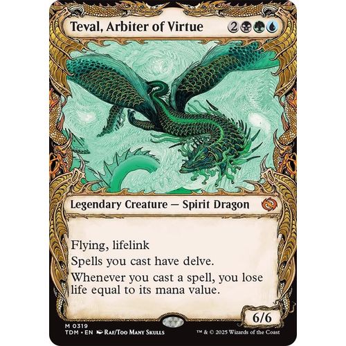 Teval, Arbiter of Virtue (Showcase) (319) (Tarkir: Dragonstorm) - PokéBox Australia
