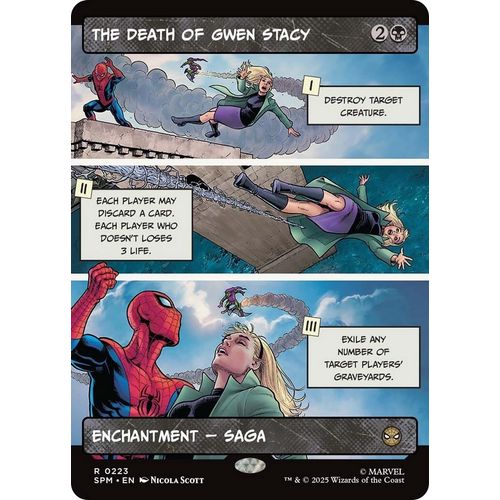 The Death of Gwen Stacy (Borderless) (223) (Marvel's Spider - Man) - PokéBox Australia