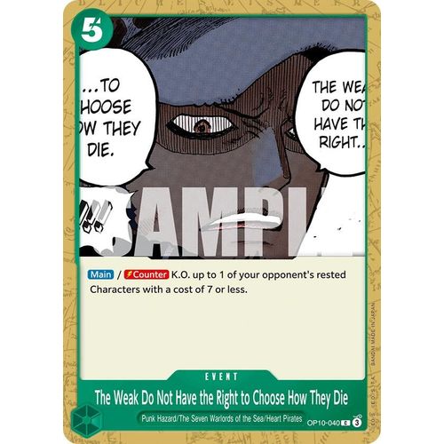 The Weak Do Not Have the Right to Choose How They Die (OP10 - 040) [Royal Blood] - PokéBox Australia