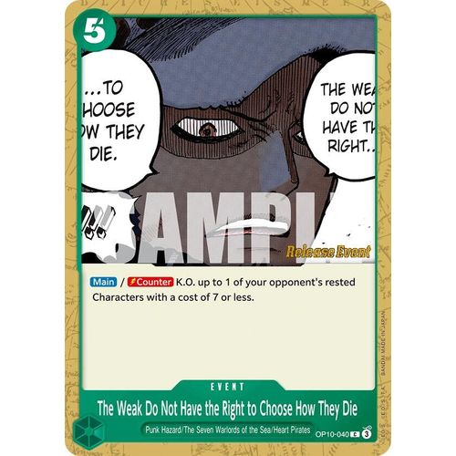 The Weak Do Not Have the Right to Choose How They Die (OP10 - 040) [Royal Blood Release Event Cards] - PokéBox Australia