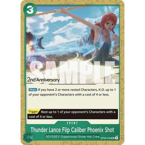 Thunder Lance Flip Caliber Phoenix Shot (OP09 - 040) [Emperors in the New World: 2nd Anniversary Tournament Cards] - PokéBox Australia