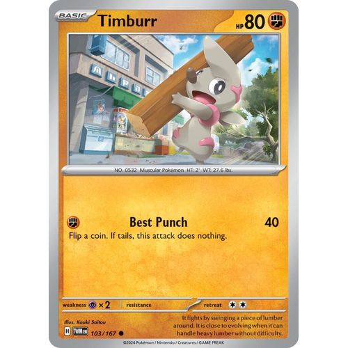Timburr (103/167) [SV06: Twilight Masquerade] - PokéBox Australia