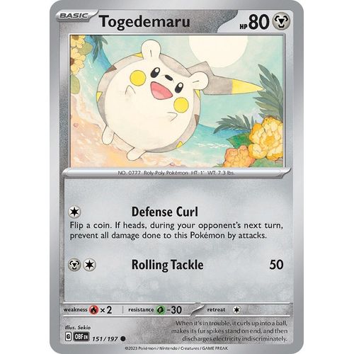 Togedemaru (151/197) [SV03: Obsidian Flames] - PokéBox Australia