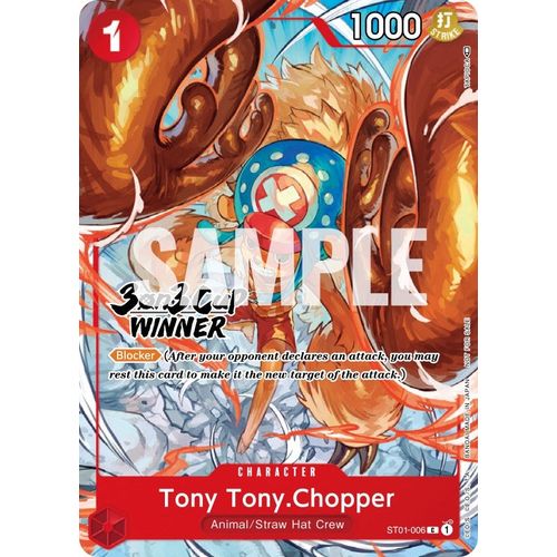 Tony Tony.Chopper (3 - on - 3 Cup) [Winner] (ST01 - 006) [One Piece Promotion Cards] - PokéBox Australia