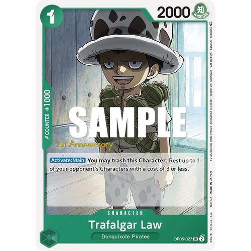 Trafalgar Law (027) (OP05 - 027) [Awakening of the New Era: 1st Anniversary Tournament Cards] - PokéBox Australia