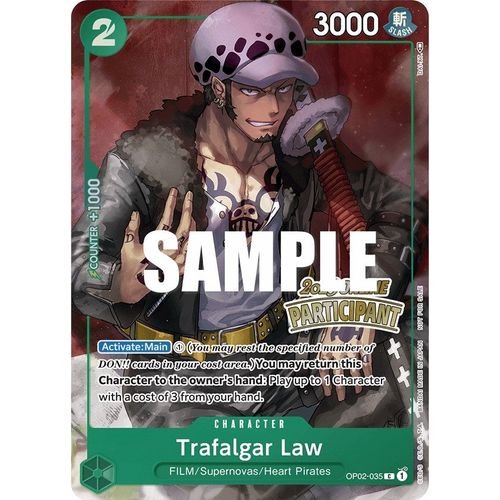 Trafalgar Law (Online Regional 2023) [Participant] (OP02 - 035) [One Piece Promotion Cards] - PokéBox Australia