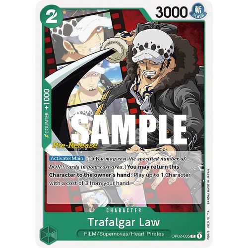 Trafalgar Law (OP02 - 035) [Paramount War Pre - Release Cards] - PokéBox Australia