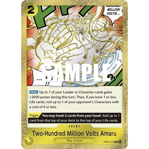 Two - Hundred Million Volts Amaru (OP05 - 115) [Awakening of the New Era] - PokéBox Australia