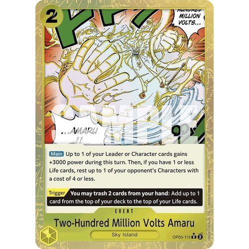 Two - Hundred Million Volts Amaru (Textured Foil) (OP05 - 115) [Premium Booster - The Best - ] - PokéBox Australia
