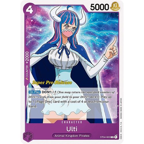 Ulti (ST04 - 002) [Super Pre - Release Starter Deck 4: Animal Kingdom Pirates] - PokéBox Australia