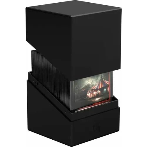 Ultimate Guard Boulder 100+ Solid Black Deck Box - PokéBox Australia