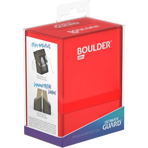 Ultimate Guard Boulder Deck Case 60+ Standard Size Ruby Deck Box - PokéBox Australia