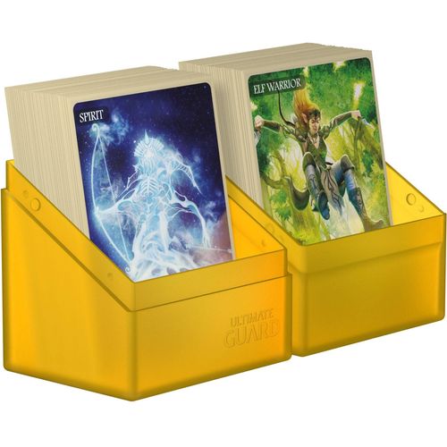 Ultimate Guard Boulder Deck Case 80+ Standard Size Amber Deck Box - PokéBox Australia