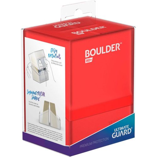Ultimate Guard Boulder Deck Case 80+ Standard Size Ruby Deck Box - PokéBox Australia