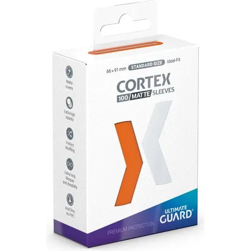 Ultimate Guard Cortex Standard Size Sleeves Matte Orange (100) - PokéBox Australia