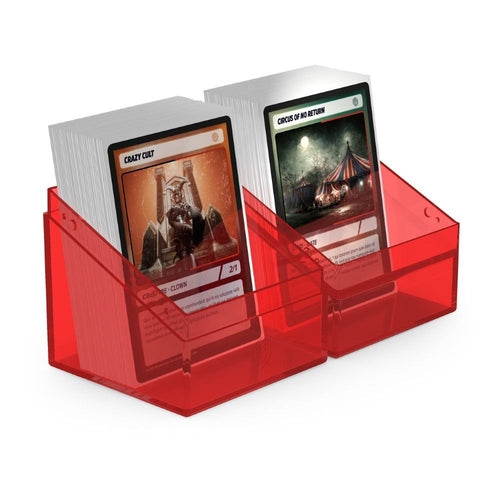 Ultimate Guard: Deck Box – Boulder 100+ – Clear: Ruby - PokéBox Australia