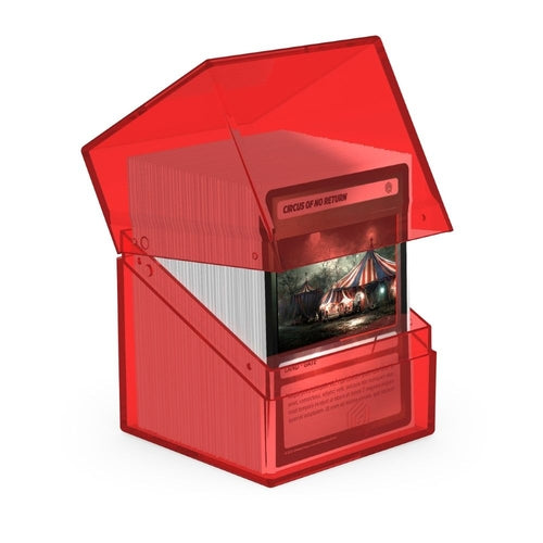 Ultimate Guard: Deck Box – Boulder 100+ – Clear: Ruby - PokéBox Australia