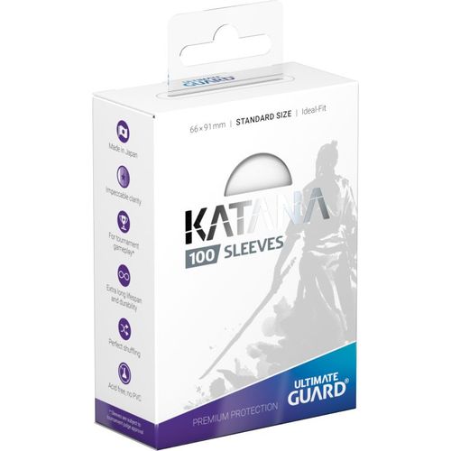 Ultimate Guard Katana Standard Size Sleeves White (100) - PokéBox Australia