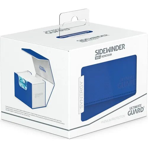 Ultimate Guard Synergy Sidewinder 100+ Blue/White Deck Box - PokéBox Australia