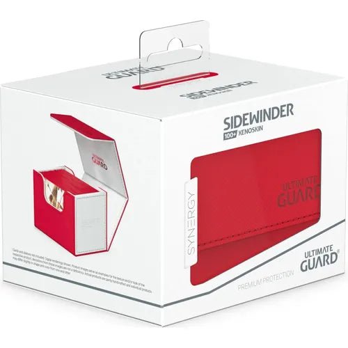 Ultimate Guard Synergy Sidewinder 100+ Red/White Deck Box - PokéBox Australia